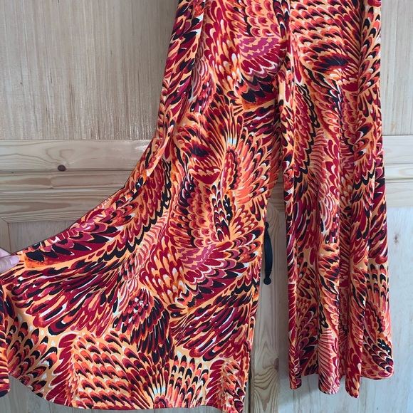 Kate & Mallory wide leg y2k boho palazzo pants size L - Picture 2 of 4